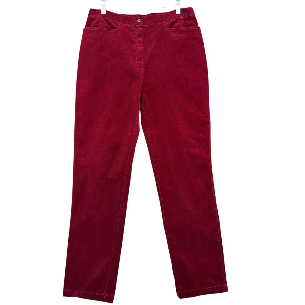 Jones Sport Vintage Corduroy Pants Womens 10 Cotton Spandex Red